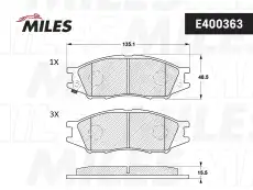 Тормозные колодки дисковые передняя ось MILES E400363