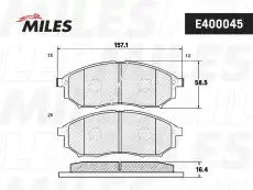 Тормозные колодки дисковые передняя ось MILES E400045
