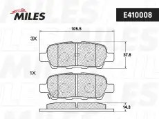 Тормозные колодки дисковые MILES E410008