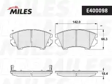 Тормозные колодки дисковые передняя ось MILES E400098