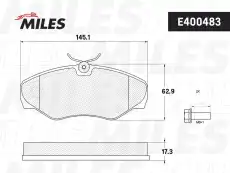 Тормозные колодки дисковые передняя ось MILES E400483