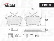 Тормозные колодки дисковые MILES E410182