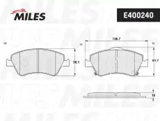Тормозные колодки дисковые передняя ось MILES E400240