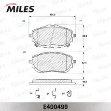 Тормозные колодки дисковые передняя ось MILES E400499