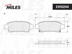 Тормозные колодки дисковые MILES E410244