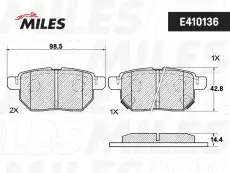 Тормозные колодки дисковые MILES E410136