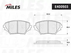 Тормозные колодки дисковые передняя ось MILES E400503