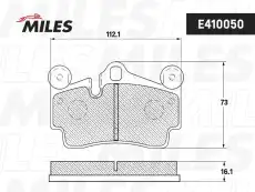 Тормозные колодки дисковые задняя ось MILES E410050
