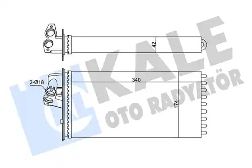 Радиатор печки KALE 346795