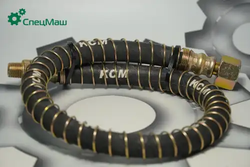 шланг тормозной к тормозным камерам!в метал. оплетке, L=600мм, гайка 24, штуцер 14\ МАЗ