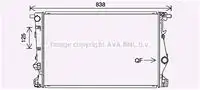 Радиатор системы охлаждения двигателя AVA JE2075