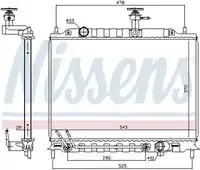 Радиатор кондиционера (конденсатор) NISSENS 606221