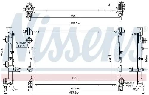 Радиатор кондиционера (конденсатор) NISSENS 606441