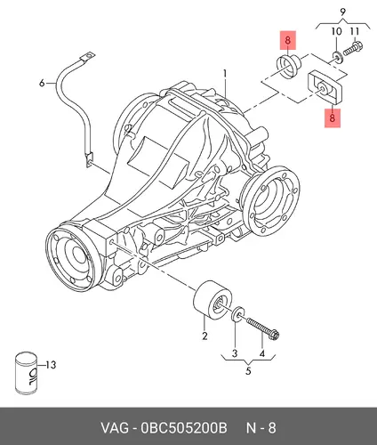 Балансировочный груз 0BC505200B VAG
