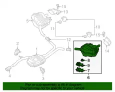 Задний глушитель 4G0253609CJ VAG