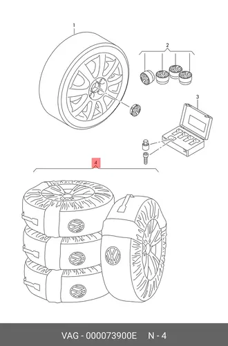  ЧЕХОЛ ДЛЯ КОЛЕС 000073900E VAG