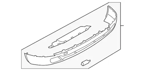 80A807434D GRU Спойлер заднего бампера VAG
