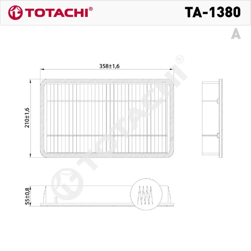 Фильтр воздушный TOTACHI TA-1380