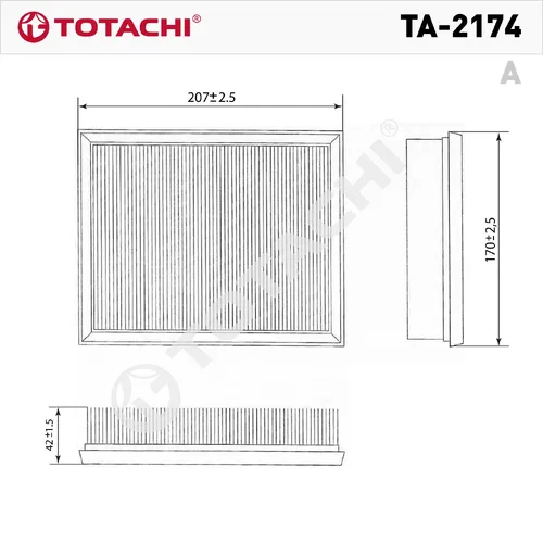 Фильтр воздушный TOTACHI TA-2174