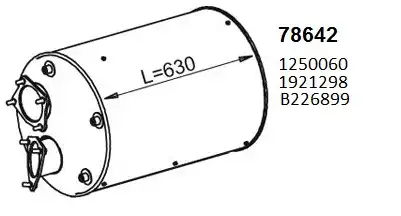 резонатор(бочка) глушителя DAF 78642 HOBI