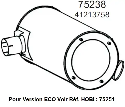 резонатор(бочка) глушителя Ivec 75238 HOBI