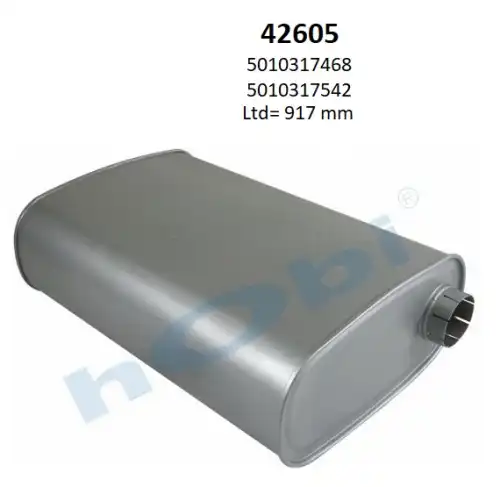резонатор(бочка) глушителя RVI 42605 HOBI