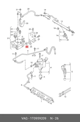 Cайлент-блок 1T0959209 VAG