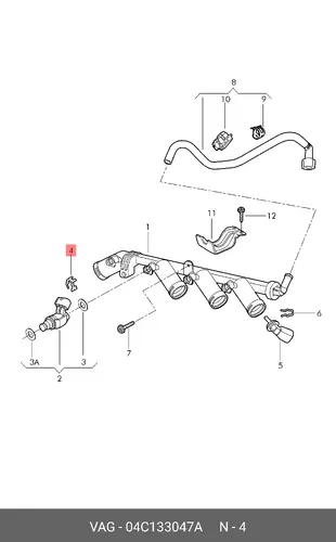 Cкоба предохранительная 04C133047A VAG