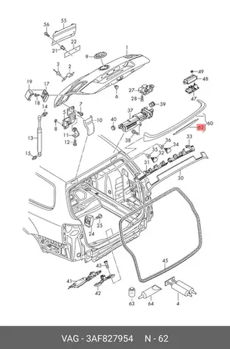 Cпойлер 3AF827954 VAG