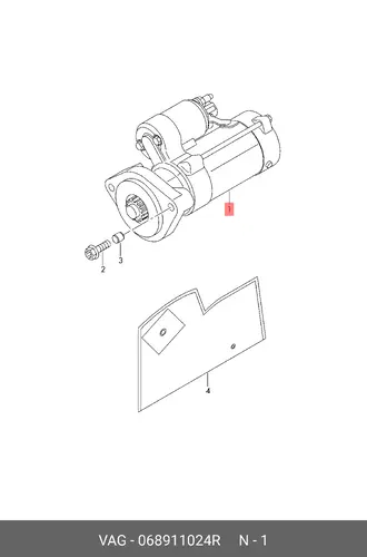 Стартер VAG 068911024R