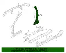 Cтойка B внутри 4B0809224H VAG