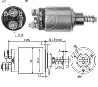 Втягивающее реле стартера ZM539 ZM