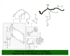 BP4K6146X Трубка кондиционера с датчиком MAZDA