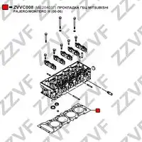 Прокладка ГБЦ ZZVF ZVVC008