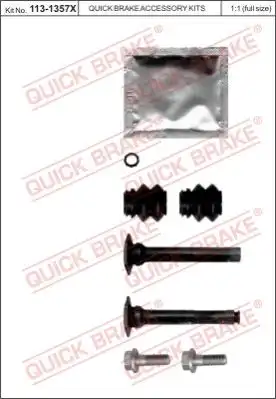 ремк-т направл. суппорта пер.\ Ford Transit 00> 113-1357X QUICK BRAKE
