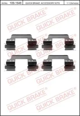 ремк-т торм.колодок пер.\ BMW E87 04> 109-1648 QUICK BRAKE