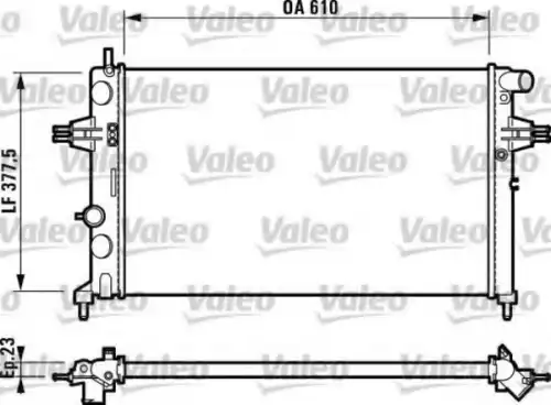Радиатор системы охлаждения двигателя VALEO 732729