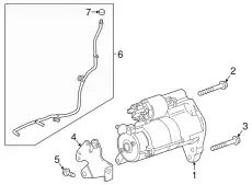 HALTER - ANLASSER LR038772 LAND ROVER