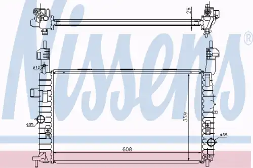 Радиатор кондиционера (конденсатор) NISSENS 63087A