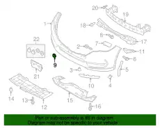 заглушка буксировочного крюка!\ Mazda KB8A-50-A11BBB