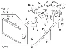  SH0115202B MAZDA ВТУЛКА РЕЗИНОВАЯ РАДИАТОРА