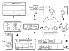 LABEL - AIR CONDITIONING LR076512 LAND ROVER