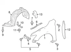 Подкрылок MAZDA GHP956140J