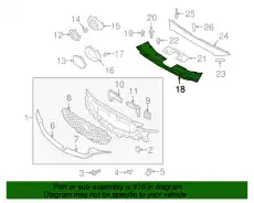  КРОНШТЕЙН РЕШЁТКИ РАДИАТОРА KB8A50717D MAZDA