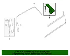 GARNISH(L),REAR DOOR TK4950M60B MAZDA