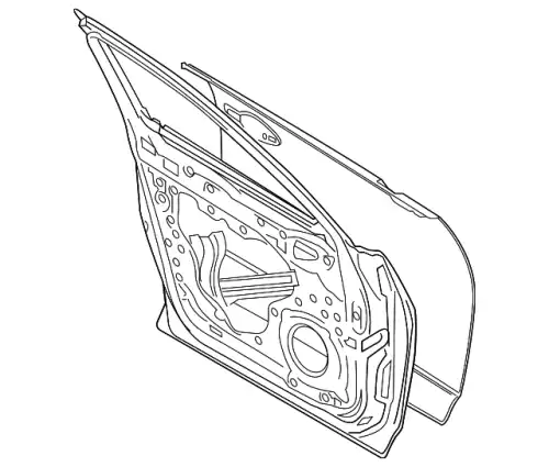  ДВЕРЬ ПЕРЕДНЯЯ ЛЕВАЯ TKY05902XC MAZDA