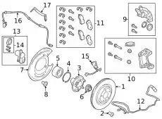 STELLGLIED - BREMSE LR102237 LAND ROVER