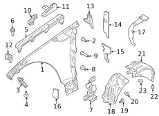 Подкрылок LAND ROVER LR097995