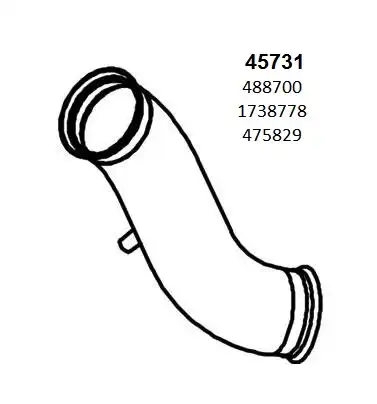 Труба глушителя Scania 45731 HOBI
