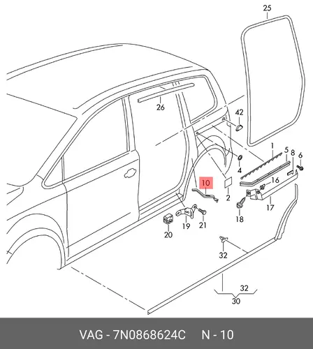 DICHTUNG 7N0868624C VAG